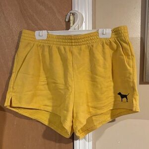 PINK Victoria's Secret Yellow Athletic Lounge Shorts